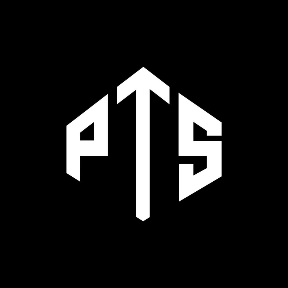 pts-Brief-Logo-Design mit Polygonform. pts Logo-Design in Polygon- und Würfelform. pts Sechseck-Vektor-Logo-Vorlage in weißen und schwarzen Farben. pts-Monogramm, Geschäfts- und Immobilienlogo. vektor