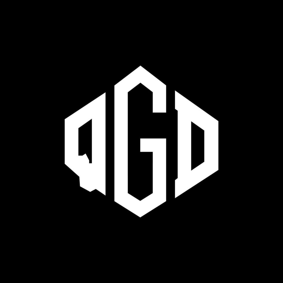 qgd-Buchstaben-Logo-Design mit Polygonform. qgd Polygon- und Würfelform-Logo-Design. qgd Sechseck-Vektor-Logo-Vorlage in weißen und schwarzen Farben. qgd-monogramm, geschäfts- und immobilienlogo. vektor