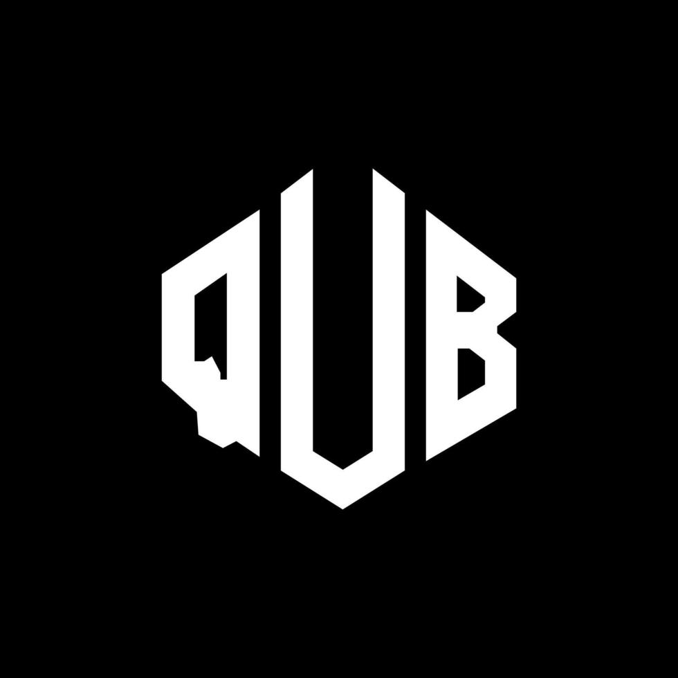 qub-Buchstaben-Logo-Design mit Polygonform. qub-polygon- und würfelform-logo-design. qub Sechseck-Vektor-Logo-Vorlage in weißen und schwarzen Farben. qub-monogramm, geschäfts- und immobilienlogo. vektor