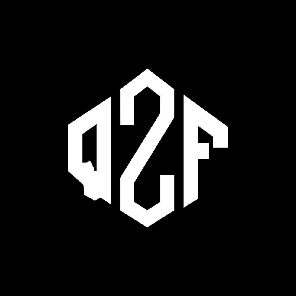 qzf-Buchstaben-Logo-Design mit Polygonform. qzf Polygon- und Würfelform-Logo-Design. qzf Sechseck-Vektor-Logo-Vorlage in weißen und schwarzen Farben. qzf-monogramm, geschäfts- und immobilienlogo. vektor