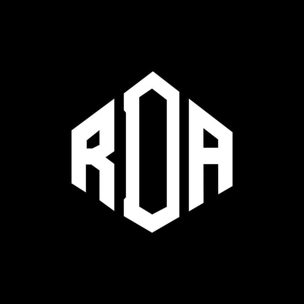 rda-Buchstaben-Logo-Design mit Polygonform. rda polygon und würfelform logo design. rda Sechseck-Vektor-Logo-Vorlage in weißen und schwarzen Farben. rda-monogramm, geschäfts- und immobilienlogo. vektor