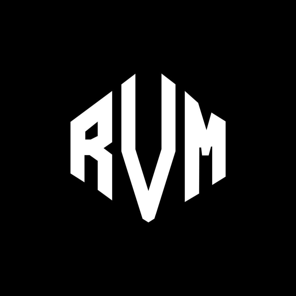 rvm-Buchstaben-Logo-Design mit Polygonform. rvm Polygon- und Würfelform-Logo-Design. rvm Hexagon-Vektor-Logo-Vorlage in weißen und schwarzen Farben. rvm-monogramm, geschäfts- und immobilienlogo. vektor