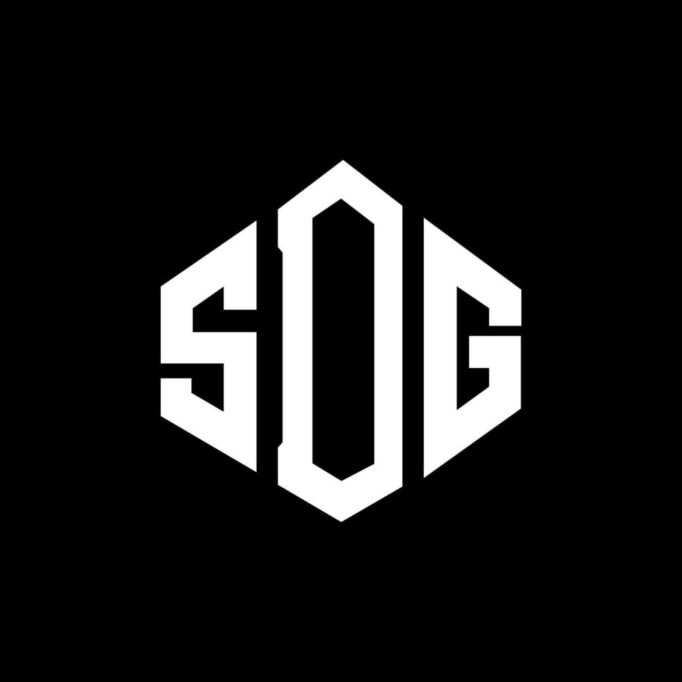 sdg-Buchstaben-Logo-Design mit Polygonform. SDG-Polygon- und Würfelform-Logo-Design. SDG-Hexagon-Vektor-Logo-Vorlage in weißen und schwarzen Farben. sdg-monogramm, geschäfts- und immobilienlogo. vektor