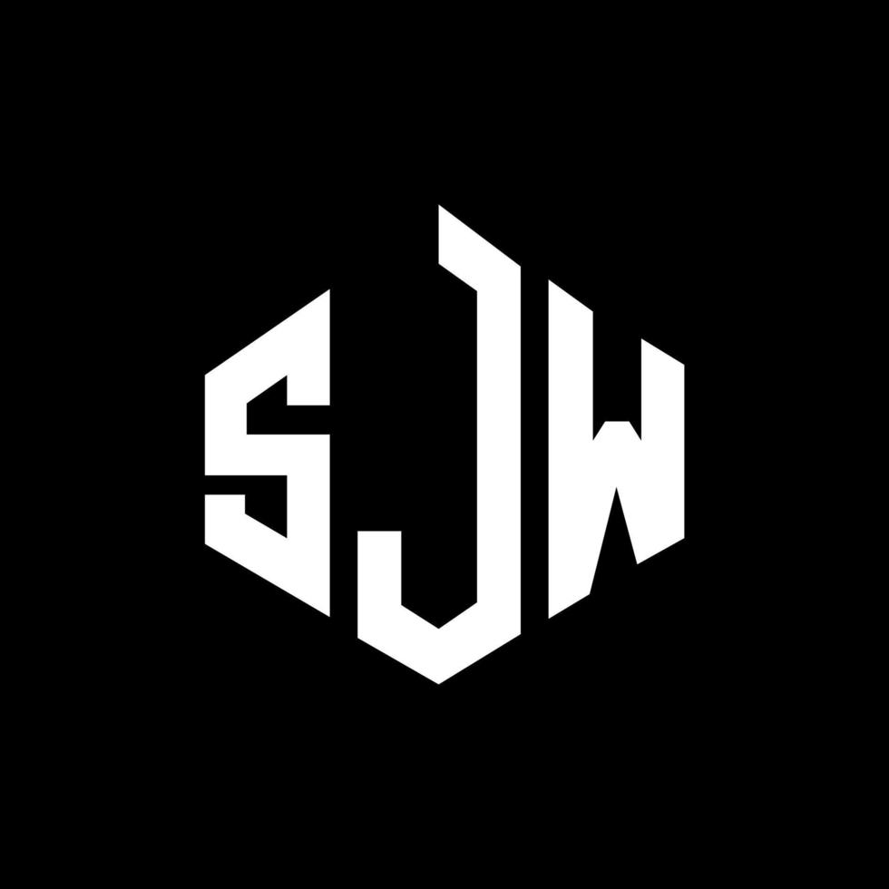 sjw-Buchstaben-Logo-Design mit Polygonform. sjw Polygon- und Würfelform-Logo-Design. sjw Sechseck-Vektor-Logo-Vorlage in weißen und schwarzen Farben. sjw monogramm, geschäfts- und immobilienlogo. vektor