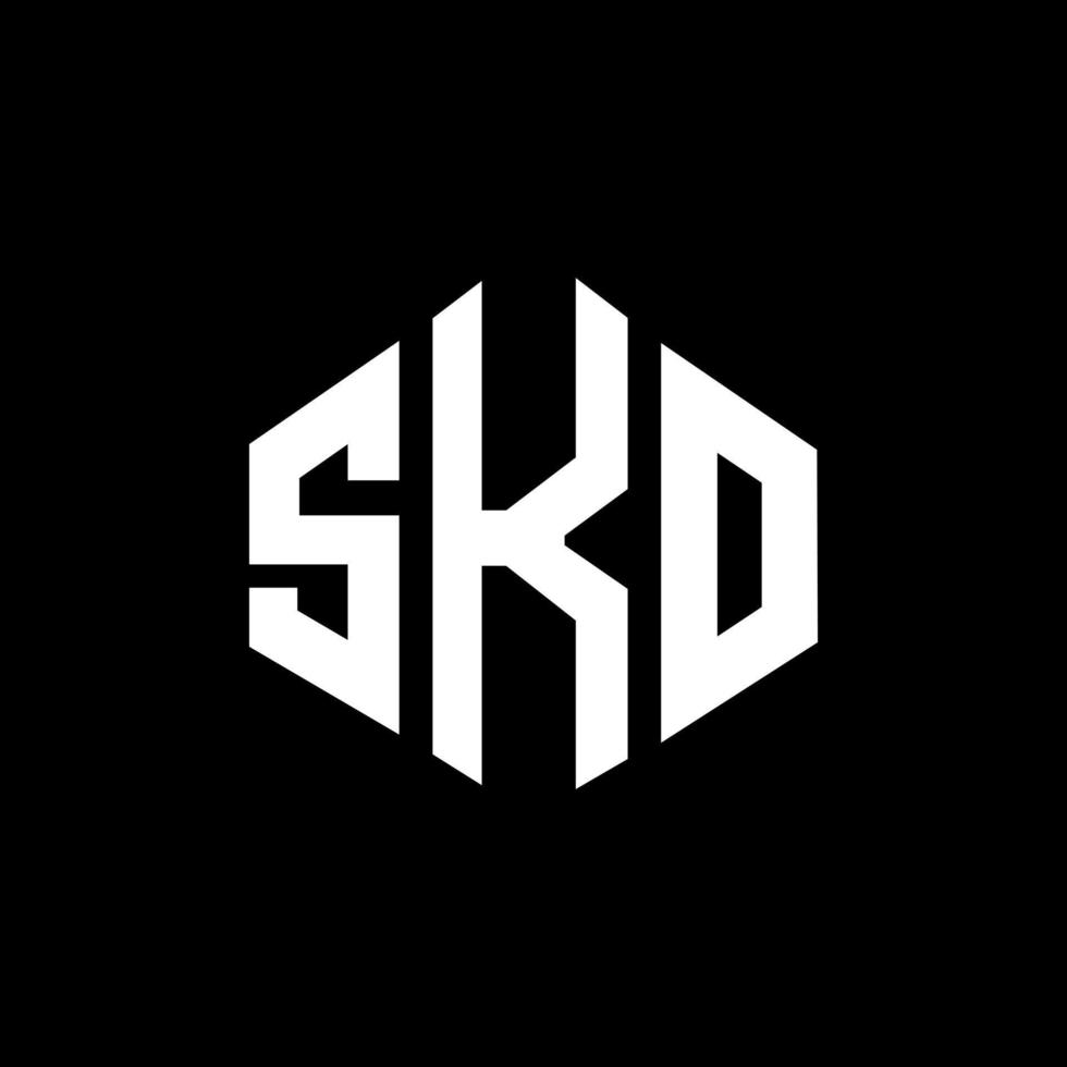 sko-Buchstaben-Logo-Design mit Polygonform. sko-polygon- und würfelform-logo-design. sko Sechseck-Vektor-Logo-Vorlage in weißen und schwarzen Farben. sko-monogramm, geschäfts- und immobilienlogo. vektor