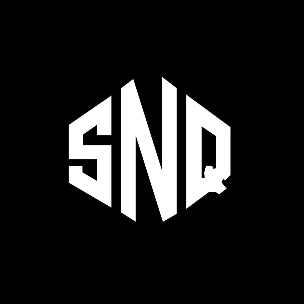 snq-Buchstaben-Logo-Design mit Polygonform. snq Polygon- und Würfelform-Logo-Design. snq Sechseck-Vektor-Logo-Vorlage in weißen und schwarzen Farben. snq-monogramm, geschäfts- und immobilienlogo. vektor