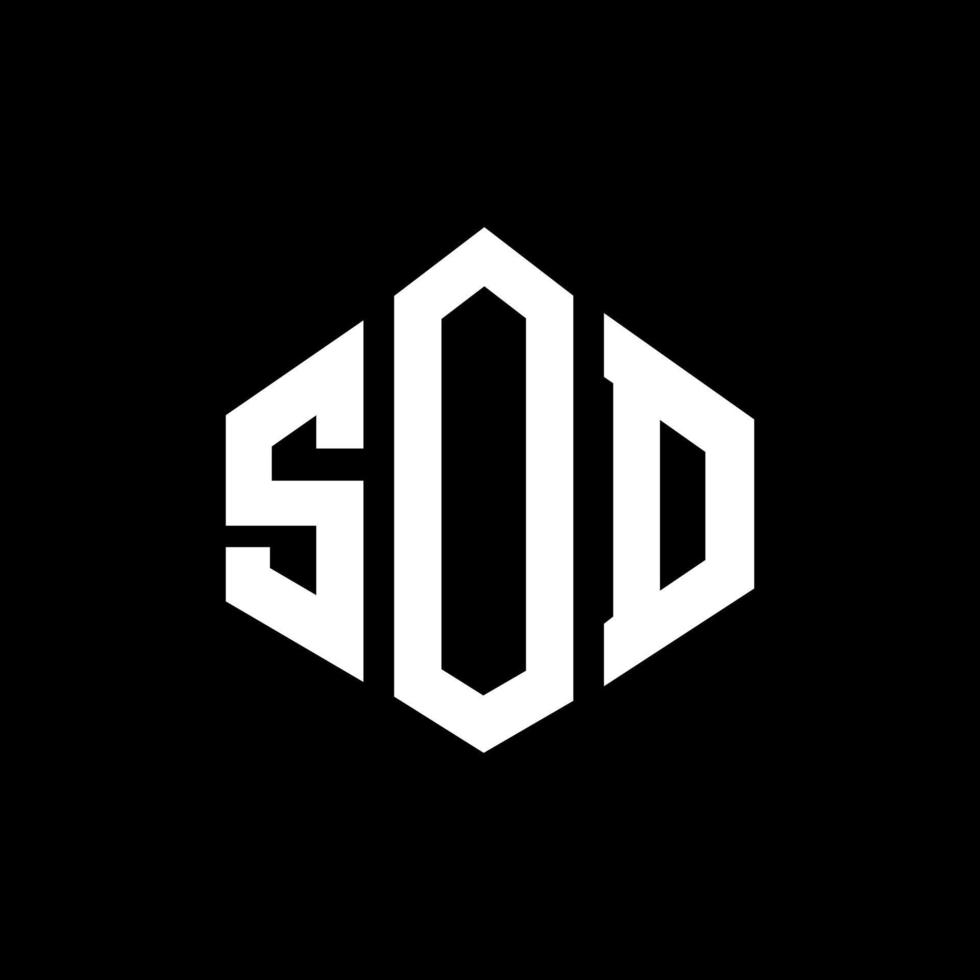 sod brev logotyp design med polygon form. sod polygon och kub form logotyp design. sod hexagon vektor logotyp mall vita och svarta färger. sod monogram, affärs- och fastighetslogotyp.