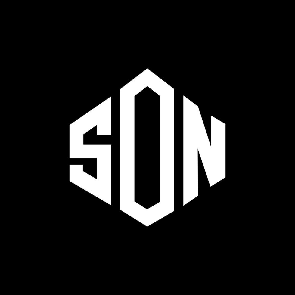 Sohn-Brief-Logo-Design mit Polygonform. sohn polygon und würfelform logo design. Sohn Sechseck-Vektor-Logo-Vorlage in weißen und schwarzen Farben. sohnmonogramm, geschäfts- und immobilienlogo. vektor