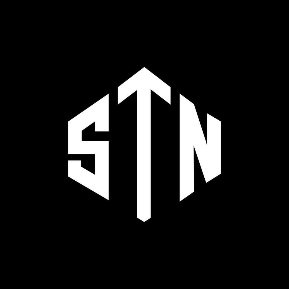 stn bokstav logo design med polygon form. stn polygon och kub form logotyp design. stn hexagon vektor logotyp mall vita och svarta färger. stn monogram, affärs- och fastighetslogotyp.