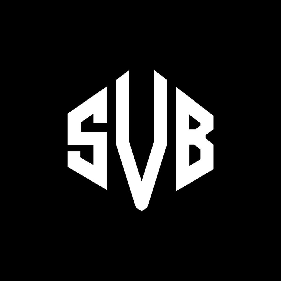 svb bokstavslogotypdesign med polygonform. svb polygon och kubform logotypdesign. svb hexagon vektor logotyp mall vita och svarta färger. svb monogram, affärs- och fastighetslogotyp.