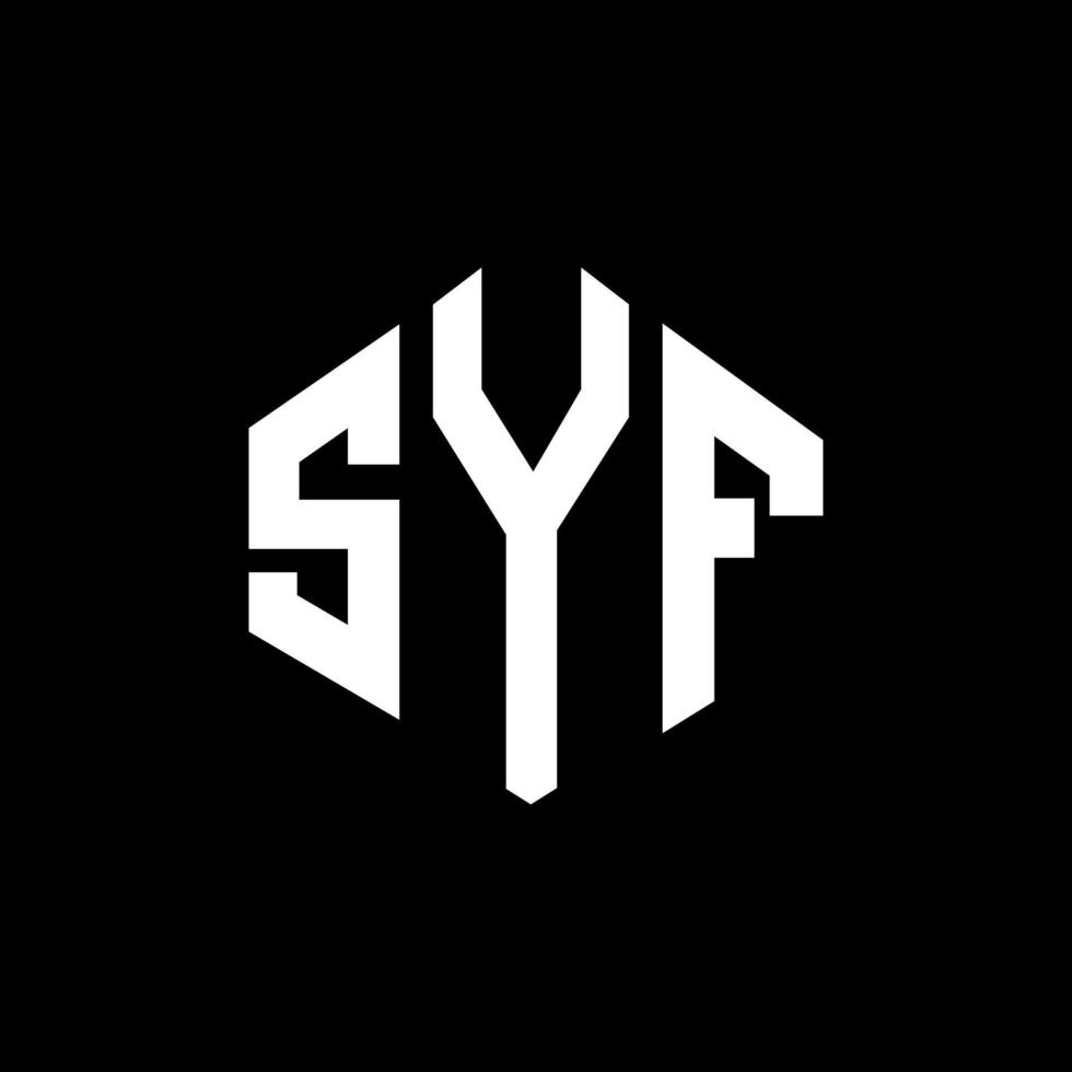 syf-Buchstaben-Logo-Design mit Polygonform. syf-polygon- und würfelform-logo-design. syf Hexagon-Vektor-Logo-Vorlage in weißen und schwarzen Farben. syf-monogramm, geschäfts- und immobilienlogo. vektor