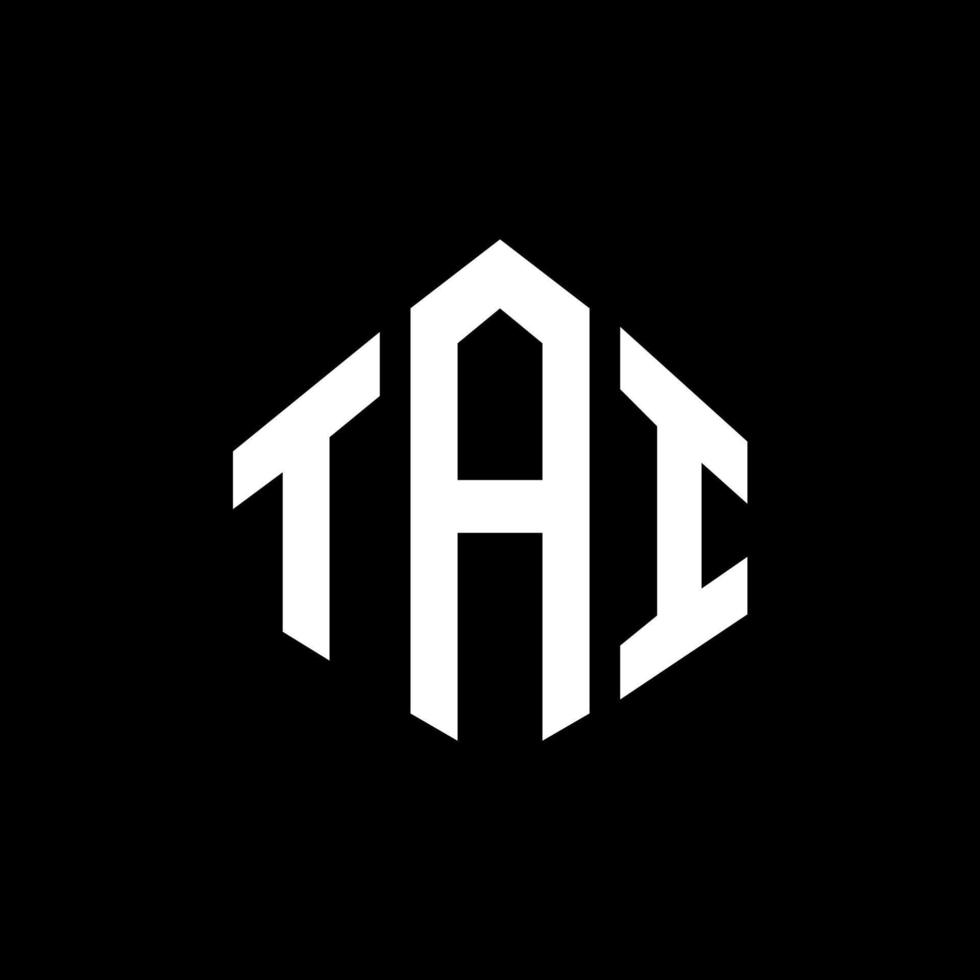 Tai-Brief-Logo-Design mit Polygonform. Tai-Polygon- und Würfelform-Logo-Design. Tai Sechseck-Vektor-Logo-Vorlage in weißen und schwarzen Farben. tai-monogramm, geschäfts- und immobilienlogo. vektor