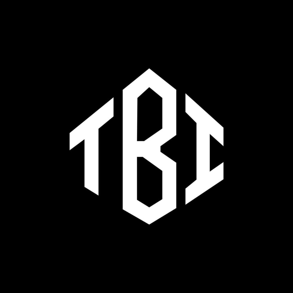 tbi-Brief-Logo-Design mit Polygonform. tbi Polygon- und Würfelform-Logo-Design. tbi Sechseck-Vektor-Logo-Vorlage in weißen und schwarzen Farben. tbi-monogramm, geschäfts- und immobilienlogo. vektor