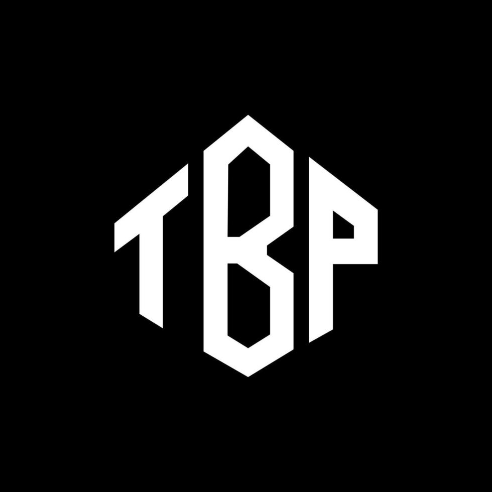 tbp bokstavslogotypdesign med polygonform. tbp polygon och kubform logotypdesign. tbp hexagon vektor logotyp mall vita och svarta färger. tbp monogram, affärs- och fastighetslogotyp.