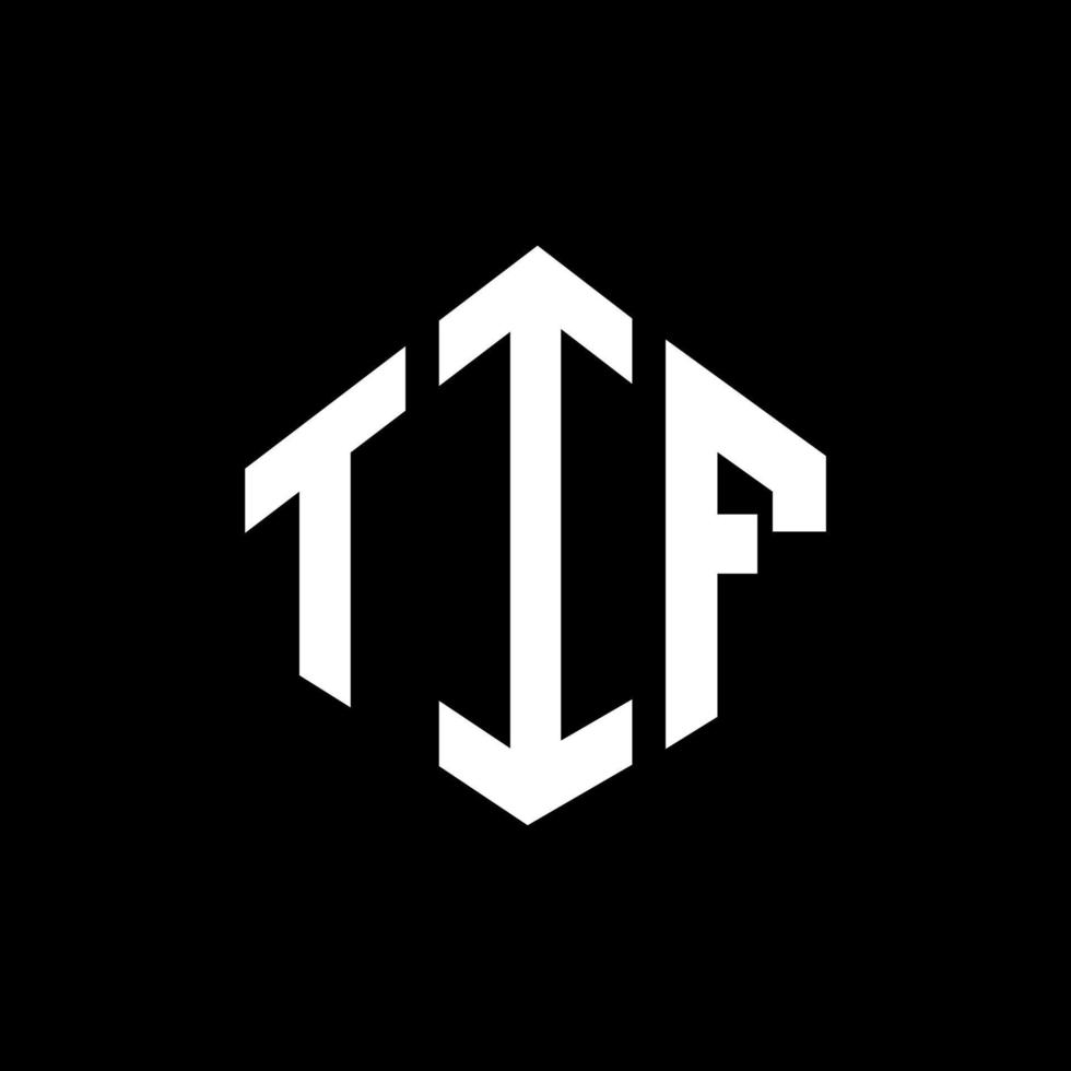 tif-Buchstaben-Logo-Design mit Polygonform. tif Logo-Design in Polygon- und Würfelform. tif Sechseck-Vektor-Logo-Vorlage in weißen und schwarzen Farben. tif-monogramm, geschäfts- und immobilienlogo. vektor