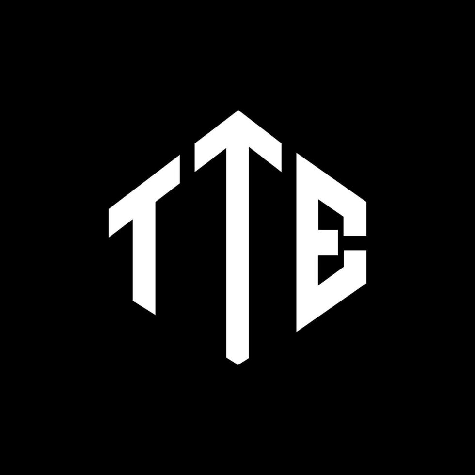tt-Buchstaben-Logo-Design mit Polygonform. tte Polygon- und Würfelform-Logo-Design. tte Sechseck-Vektor-Logo-Vorlage in weißen und schwarzen Farben. tte monogramm, geschäfts- und immobilienlogo. vektor