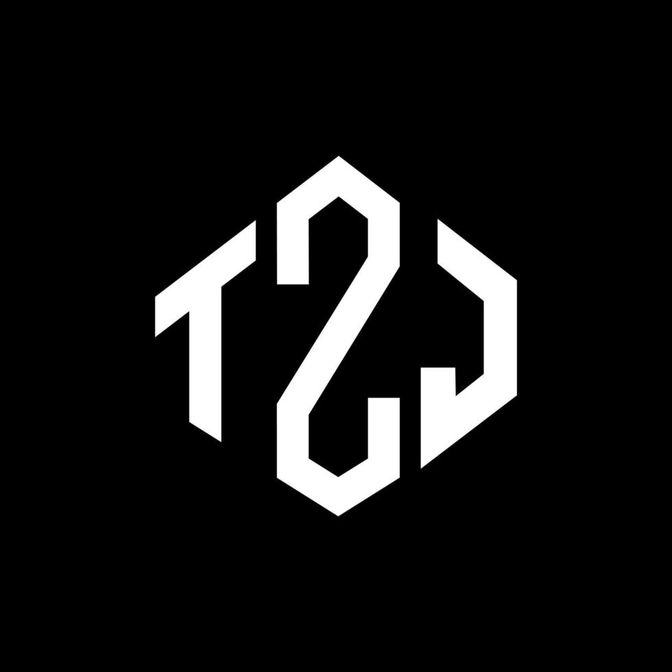 tzj-Buchstaben-Logo-Design mit Polygonform. tzj Logo-Design in Polygon- und Würfelform. tzj Sechseck-Vektor-Logo-Vorlage in weißen und schwarzen Farben. tzj-monogramm, geschäfts- und immobilienlogo. vektor