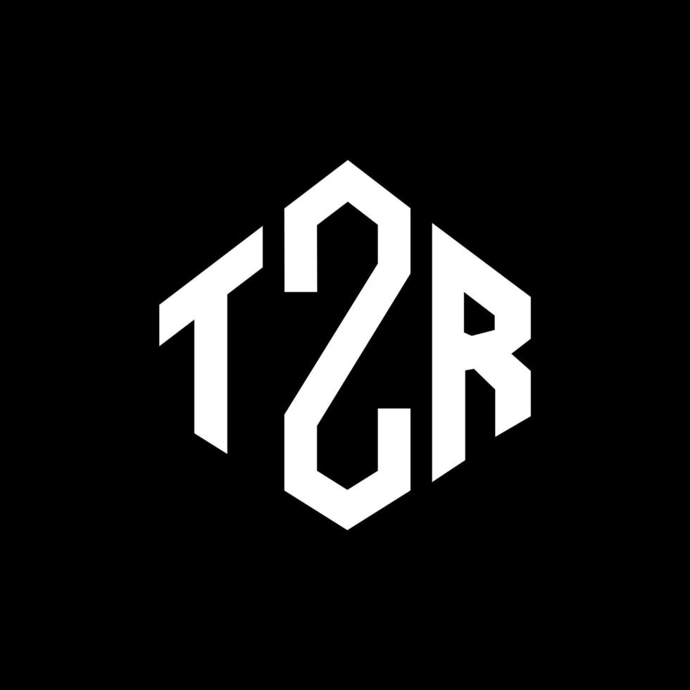 tzr-Buchstaben-Logo-Design mit Polygonform. tzr-polygon- und würfelform-logo-design. tzr Sechseck-Vektor-Logo-Vorlage in weißen und schwarzen Farben. tzr-monogramm, geschäfts- und immobilienlogo. vektor