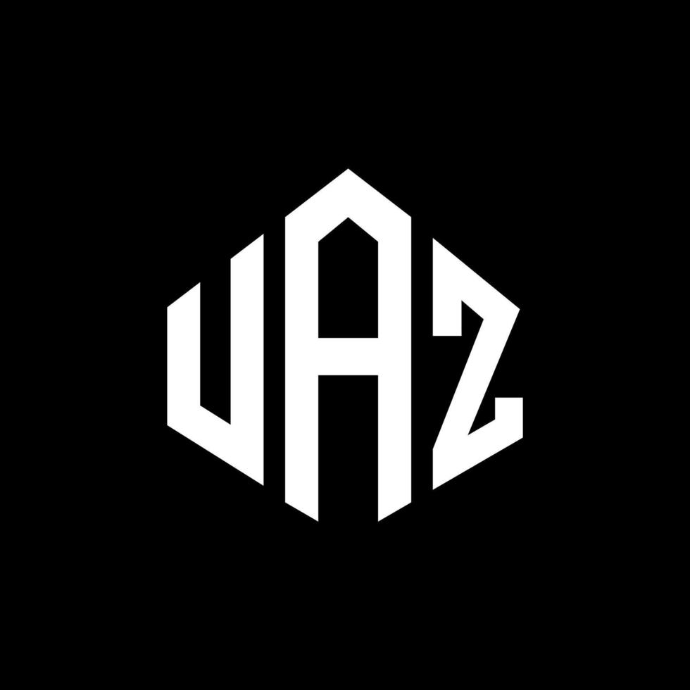 uaz-Buchstaben-Logo-Design mit Polygonform. uaz Polygon- und Würfelform-Logo-Design. uaz Sechseck-Vektor-Logo-Vorlage in weißen und schwarzen Farben. uaz-monogramm, geschäfts- und immobilienlogo. vektor