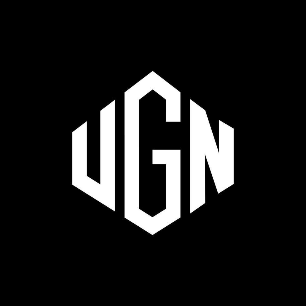 ugn-Buchstaben-Logo-Design mit Polygonform. ugn Polygon- und Würfelform-Logo-Design. ugn Sechseck-Vektor-Logo-Vorlage in weißen und schwarzen Farben. ugn-monogramm, geschäfts- und immobilienlogo. vektor