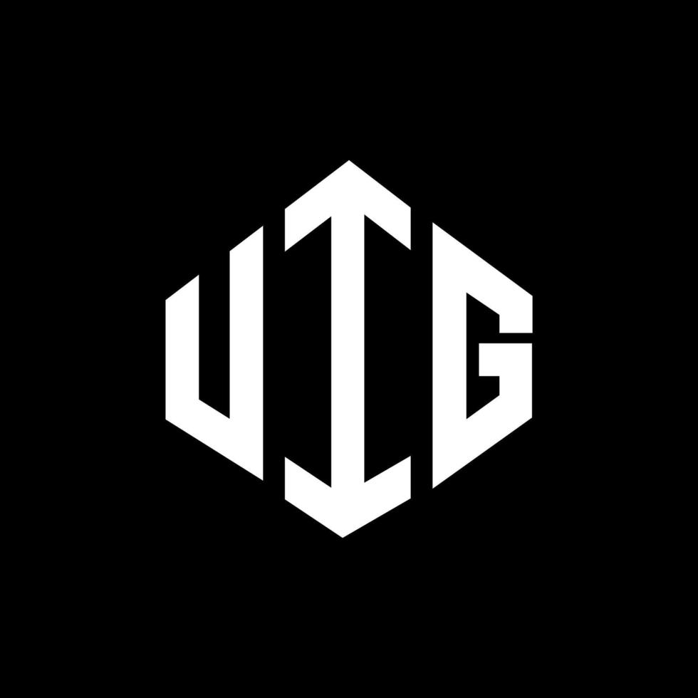 uig-Buchstaben-Logo-Design mit Polygonform. uig-polygon- und würfelform-logo-design. uig Sechseck-Vektor-Logo-Vorlage in weißen und schwarzen Farben. uig-monogramm, geschäfts- und immobilienlogo. vektor