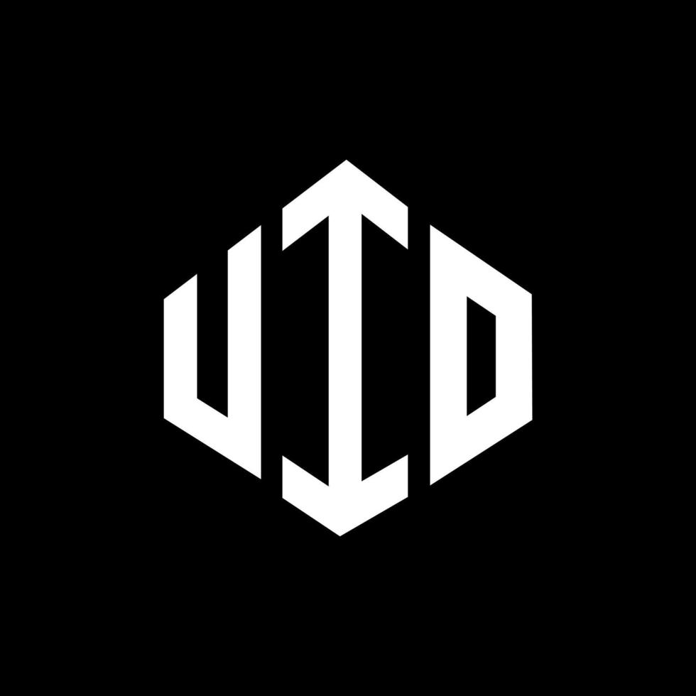 uio-Buchstaben-Logo-Design mit Polygonform. uio Logo-Design in Polygon- und Würfelform. uio Sechseck-Vektor-Logo-Vorlage in weißen und schwarzen Farben. uio-monogramm, geschäfts- und immobilienlogo. vektor