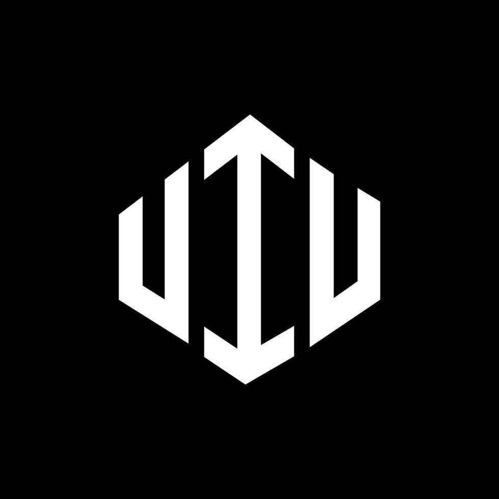 uiu-Buchstaben-Logo-Design mit Polygonform. uiu Polygon- und Würfelform-Logo-Design. uiu Sechseck-Vektor-Logo-Vorlage in weißen und schwarzen Farben. uiu-monogramm, geschäfts- und immobilienlogo. vektor