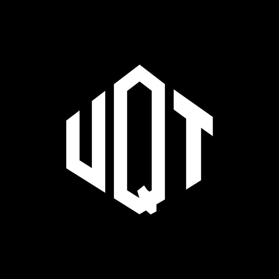 uqt-Buchstaben-Logo-Design mit Polygonform. uqt Polygon- und Würfelform-Logo-Design. uqt Sechseck-Vektor-Logo-Vorlage in weißen und schwarzen Farben. uqt-monogramm, geschäfts- und immobilienlogo. vektor