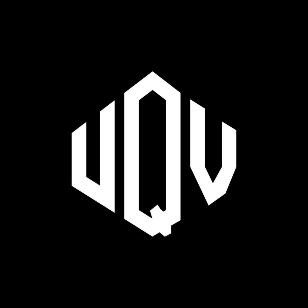 uqv-Buchstaben-Logo-Design mit Polygonform. uqv Polygon- und Würfelform-Logo-Design. uqv Sechseck-Vektor-Logo-Vorlage in weißen und schwarzen Farben. uqv-monogramm, geschäfts- und immobilienlogo. vektor