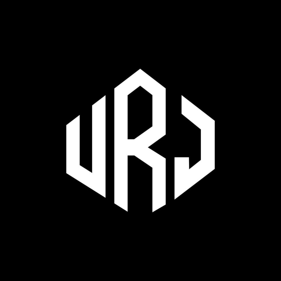 urj-Buchstaben-Logo-Design mit Polygonform. urj-polygon- und würfelform-logo-design. urj Sechseck-Vektor-Logo-Vorlage in weißen und schwarzen Farben. urj-monogramm, geschäfts- und immobilienlogo. vektor