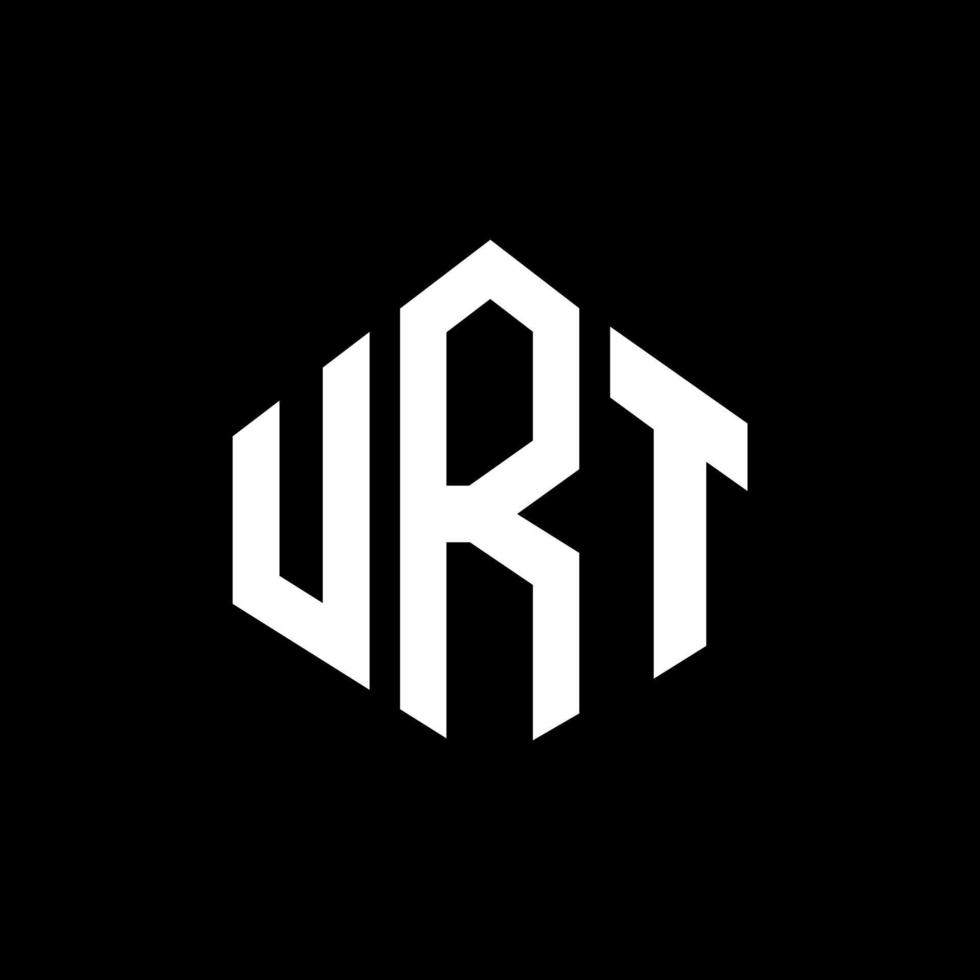 Urt-Buchstaben-Logo-Design mit Polygonform. Urt-Polygon- und Würfelform-Logo-Design. Urt Sechseck-Vektor-Logo-Vorlage in weißen und schwarzen Farben. Urt-Monogramm, Geschäfts- und Immobilienlogo. vektor