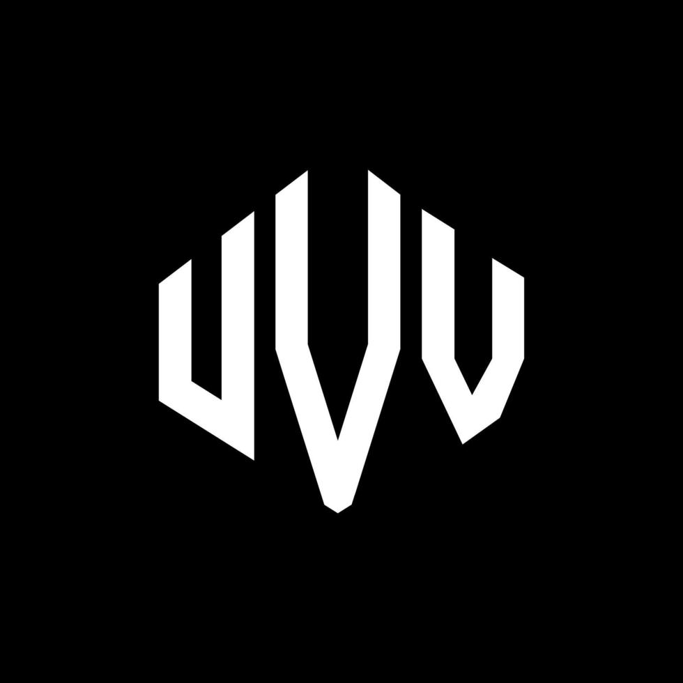uvv-Buchstaben-Logo-Design mit Polygonform. UVV-Polygon- und Würfelform-Logo-Design. uvv Hexagon-Vektor-Logo-Vorlage in weißen und schwarzen Farben. UVV-Monogramm, Geschäfts- und Immobilienlogo. vektor