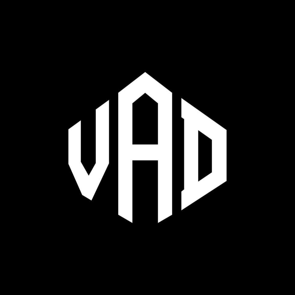 vad-Buchstaben-Logo-Design mit Polygonform. vad polygon und würfelform logo design. vad Sechseck-Vektor-Logo-Vorlage in weißen und schwarzen Farben. vad-monogramm, geschäfts- und immobilienlogo. vektor