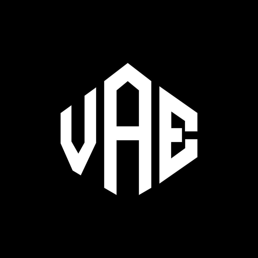 vae-Buchstaben-Logo-Design mit Polygonform. vae-Polygon- und Würfelform-Logo-Design. vae Sechseck-Vektor-Logo-Vorlage in weißen und schwarzen Farben. vae-monogramm, geschäfts- und immobilienlogo. vektor