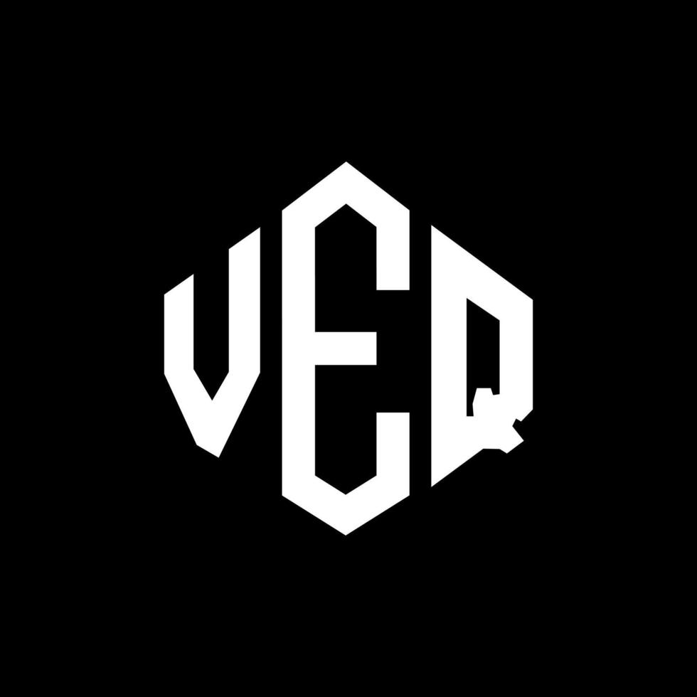 veq-Buchstaben-Logo-Design mit Polygonform. veq Polygon- und Würfelform-Logo-Design. veq Sechseck-Vektor-Logo-Vorlage in weißen und schwarzen Farben. veq-Monogramm, Geschäfts- und Immobilienlogo. vektor