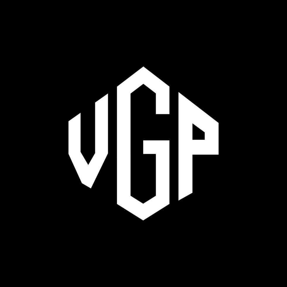 vgp-Brief-Logo-Design mit Polygonform. vgp-polygon- und würfelform-logo-design. vgp Sechseck-Vektor-Logo-Vorlage in weißen und schwarzen Farben. vgp-monogramm, geschäfts- und immobilienlogo. vektor