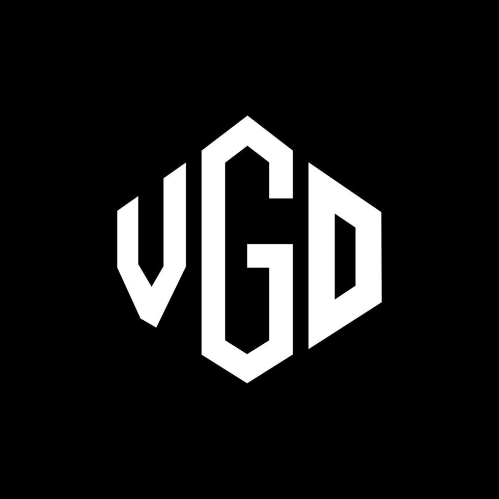 Vgo-Brief-Logo-Design mit Polygonform. Vgo-Polygon- und Würfelform-Logo-Design. vgo Sechseck-Vektor-Logo-Vorlage in weißen und schwarzen Farben. vgo-monogramm, geschäfts- und immobilienlogo. vektor