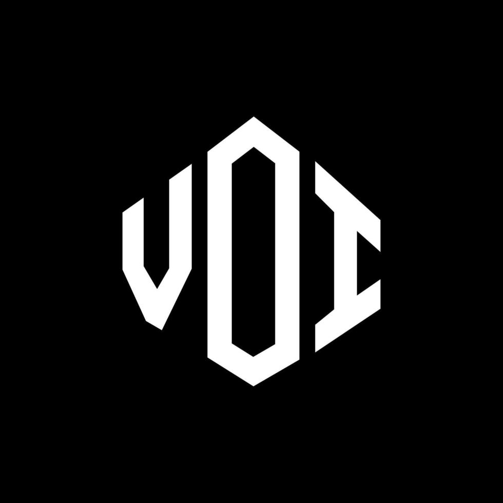 voi-Brief-Logo-Design mit Polygonform. voi-polygon- und würfelform-logo-design. voi Sechseck-Vektor-Logo-Vorlage in weißen und schwarzen Farben. voi-monogramm, geschäfts- und immobilienlogo. vektor