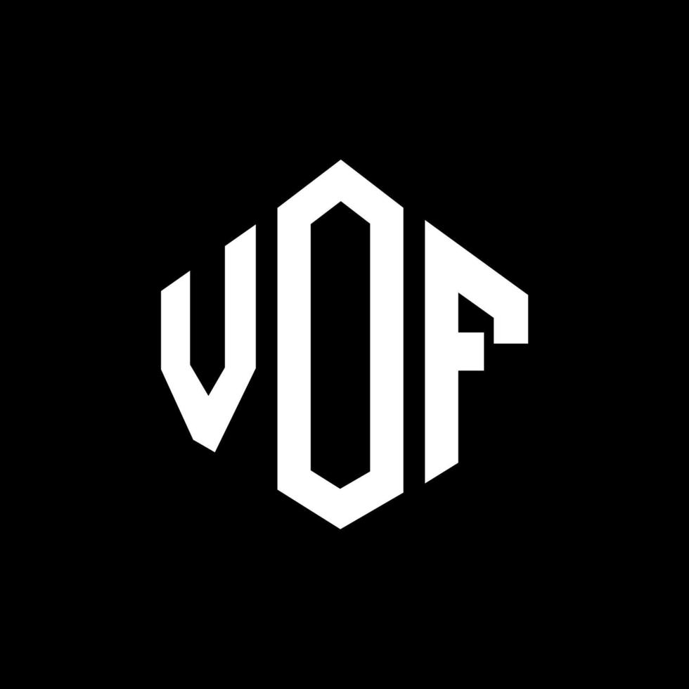 vof-Buchstaben-Logo-Design mit Polygonform. vof Logo-Design in Polygon- und Würfelform. vof Sechseck-Vektor-Logo-Vorlage in weißen und schwarzen Farben. vof Monogramm, Geschäfts- und Immobilienlogo. vektor