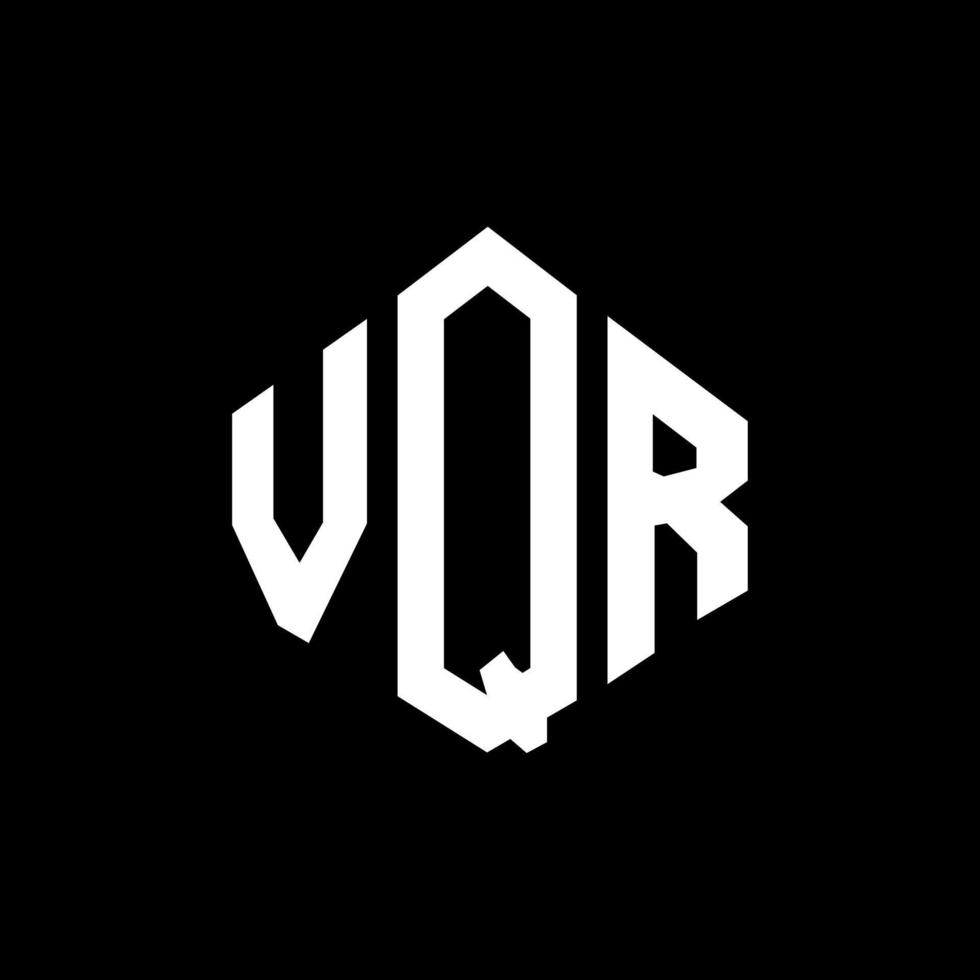vqr-bokstavslogotypdesign med polygonform. vqr polygon och kubform logotypdesign. vqr hexagon vektor logotyp mall vita och svarta färger. vqr-monogram, logotyp för företag och fastigheter.