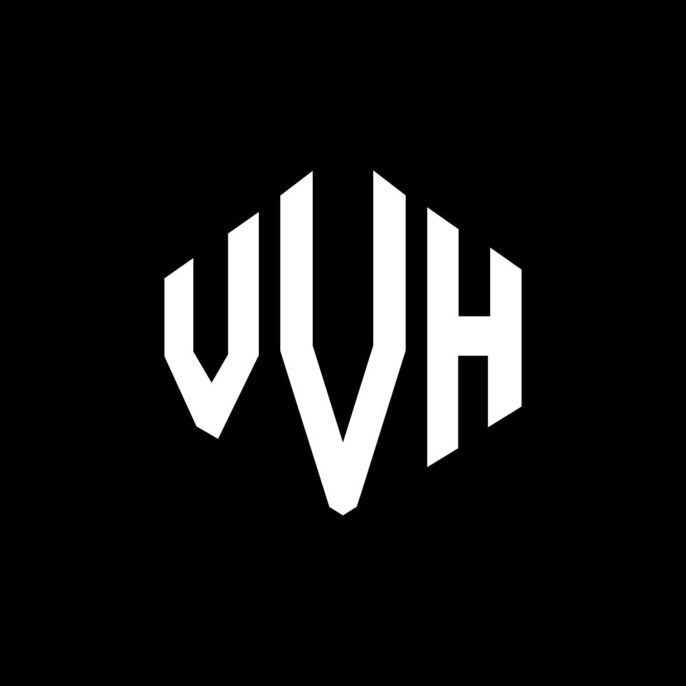 vvh-Buchstaben-Logo-Design mit Polygonform. vvh Polygon- und Würfelform-Logo-Design. vvh Sechseck-Vektor-Logo-Vorlage in weißen und schwarzen Farben. vvh-Monogramm, Geschäfts- und Immobilienlogo. vektor