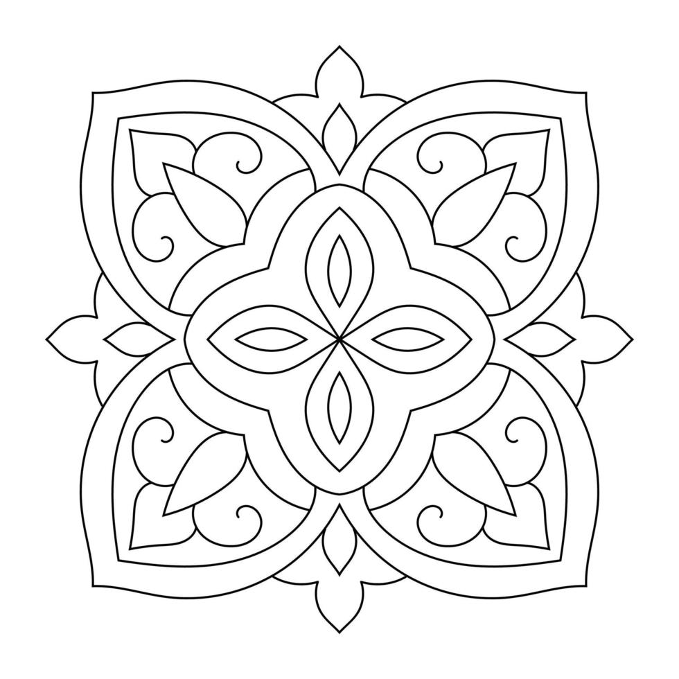 mandala design med arabisk etnisk arabesk stil blommönster vektor