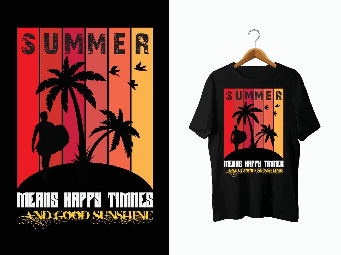 Sommer-T-Shirt-Design. vektor