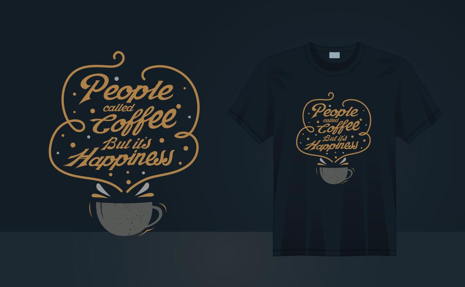 Leute nannten Kaffee-T-Shirt-Design. Kaffeeliebhaber-T-Shirt-Design, Kaffeezeit-T-Shirt. Kaffee für immer. T-Shirt-Design-Zitate für T-Shirt-Druck, Poster, Wandkunst. Vektorillustrationskunst für T-Shirt. vektor