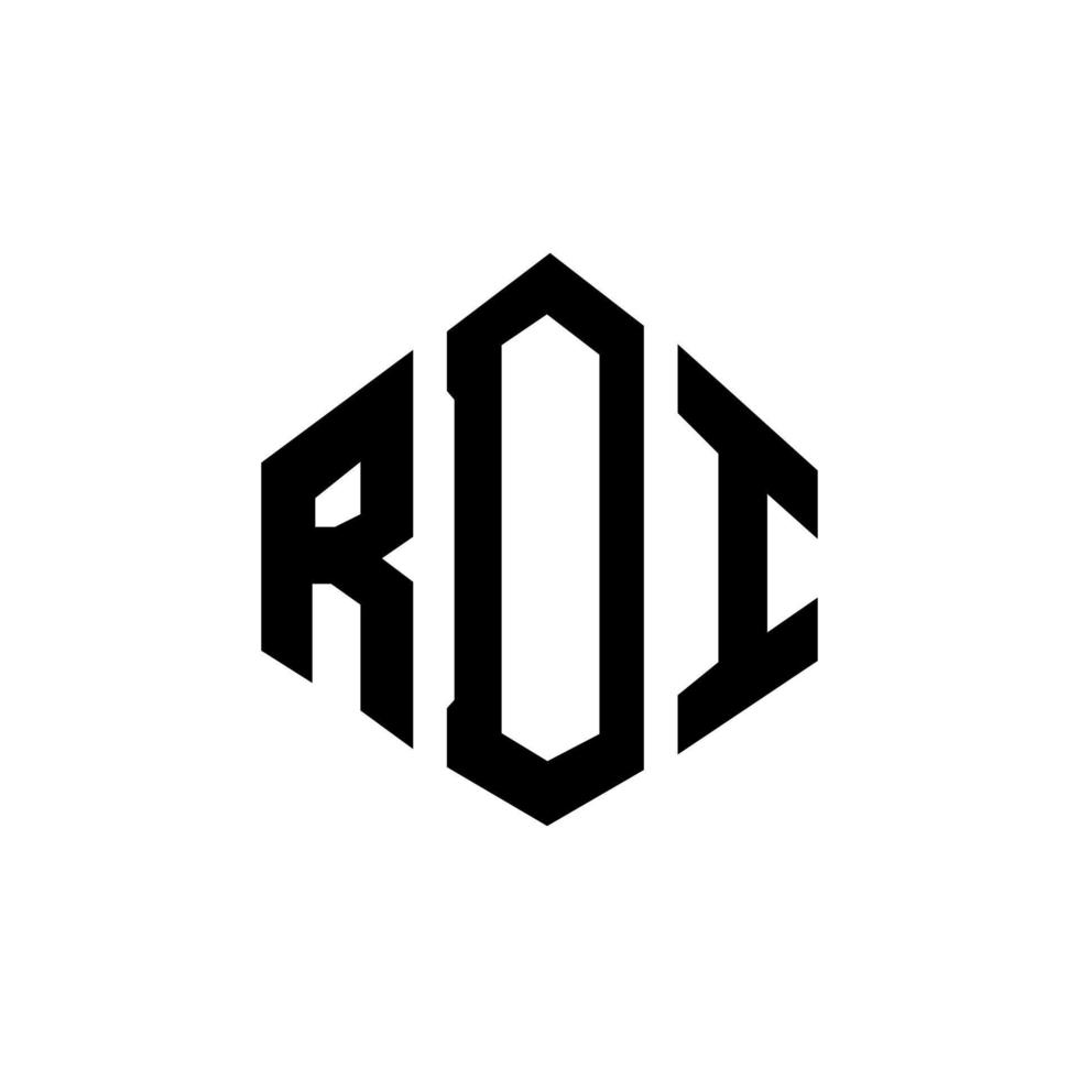 RDI-Brief-Logo-Design mit Polygonform. rdi-polygon- und würfelform-logo-design. rdi Sechseck-Vektor-Logo-Vorlage in weißen und schwarzen Farben. rdi-monogramm, geschäfts- und immobilienlogo. vektor