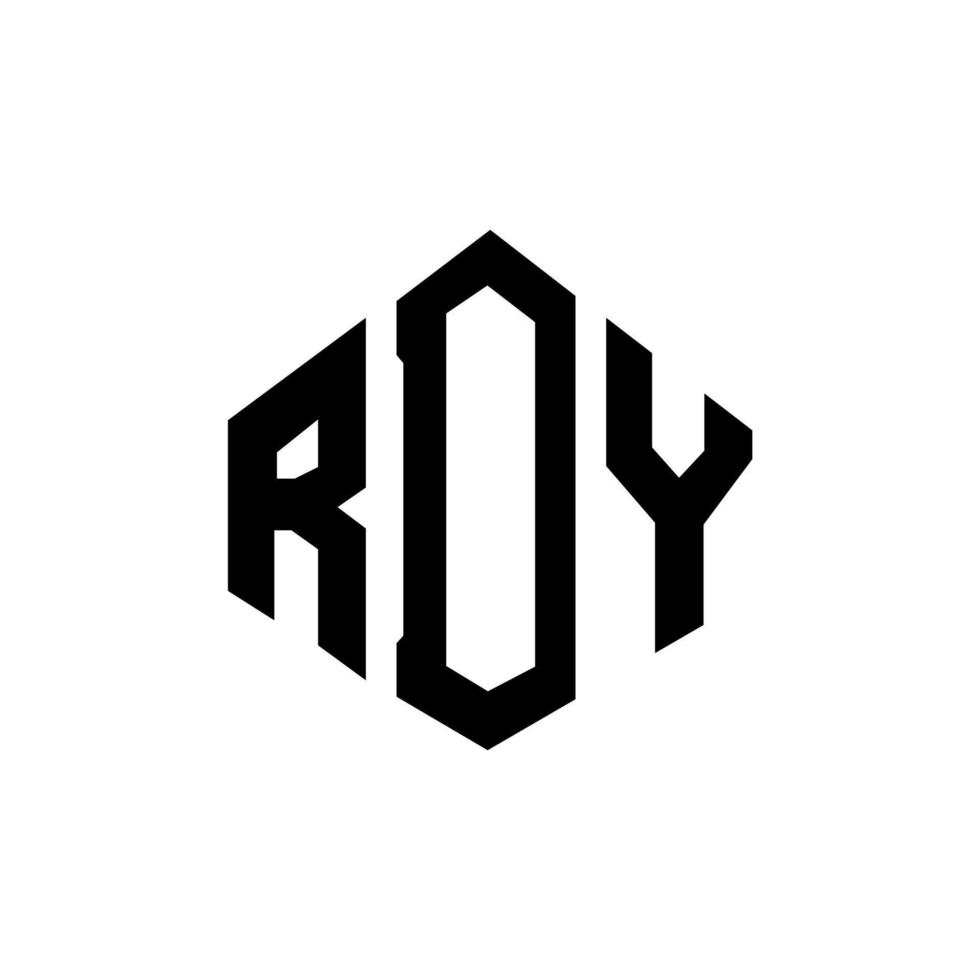 rdy brev logotyp design med polygon form. rdy polygon och kub form logotyp design. rdy hexagon vektor logotyp mall vita och svarta färger. rdy monogram, affärs- och fastighetslogotyp.