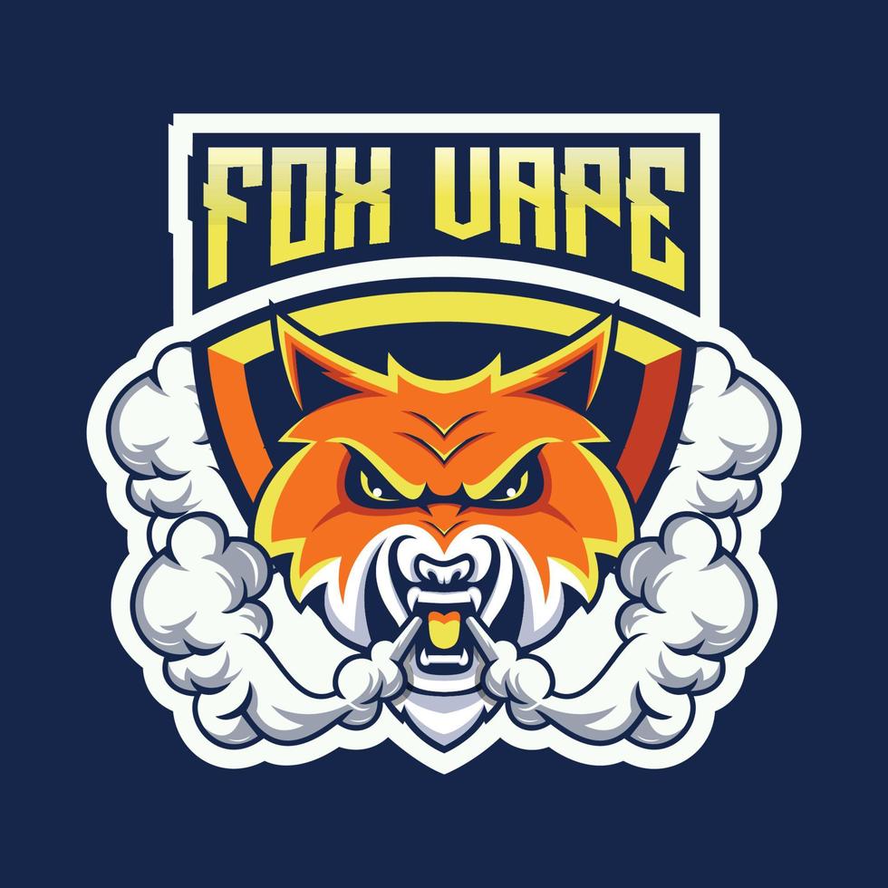 fox vape maskot bästa logotypdesign bra användning för symbol identitet emblem märke och mer vektor