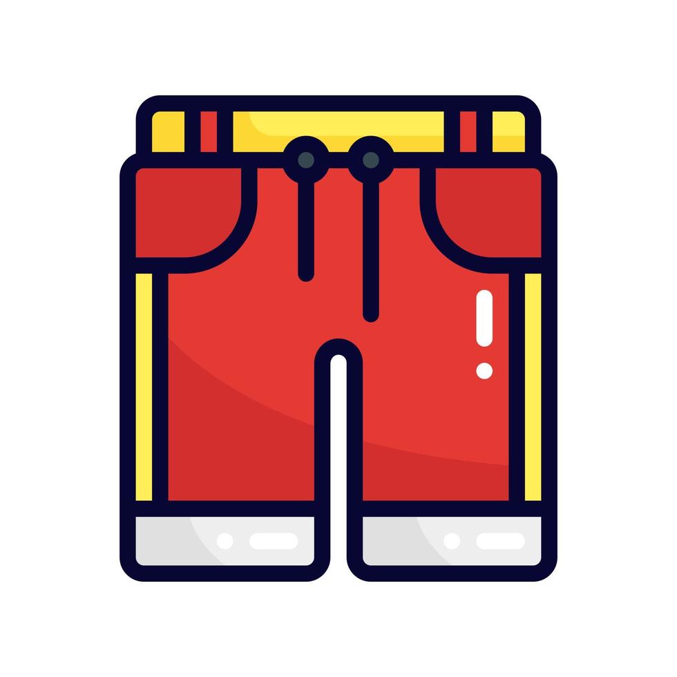 Shorts gefülltes Linienstil-Symbol. Vektorillustration für Grafikdesign, Website, App vektor