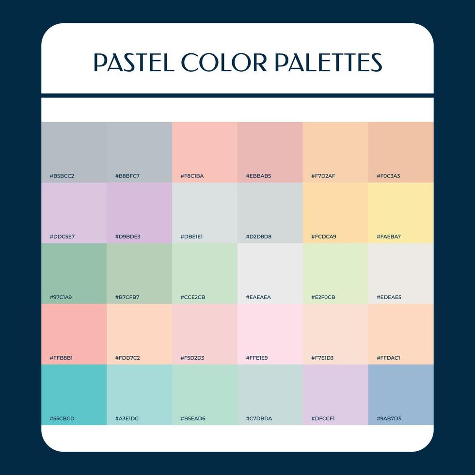 kreativa och vackra pastellfärger paletter vektor