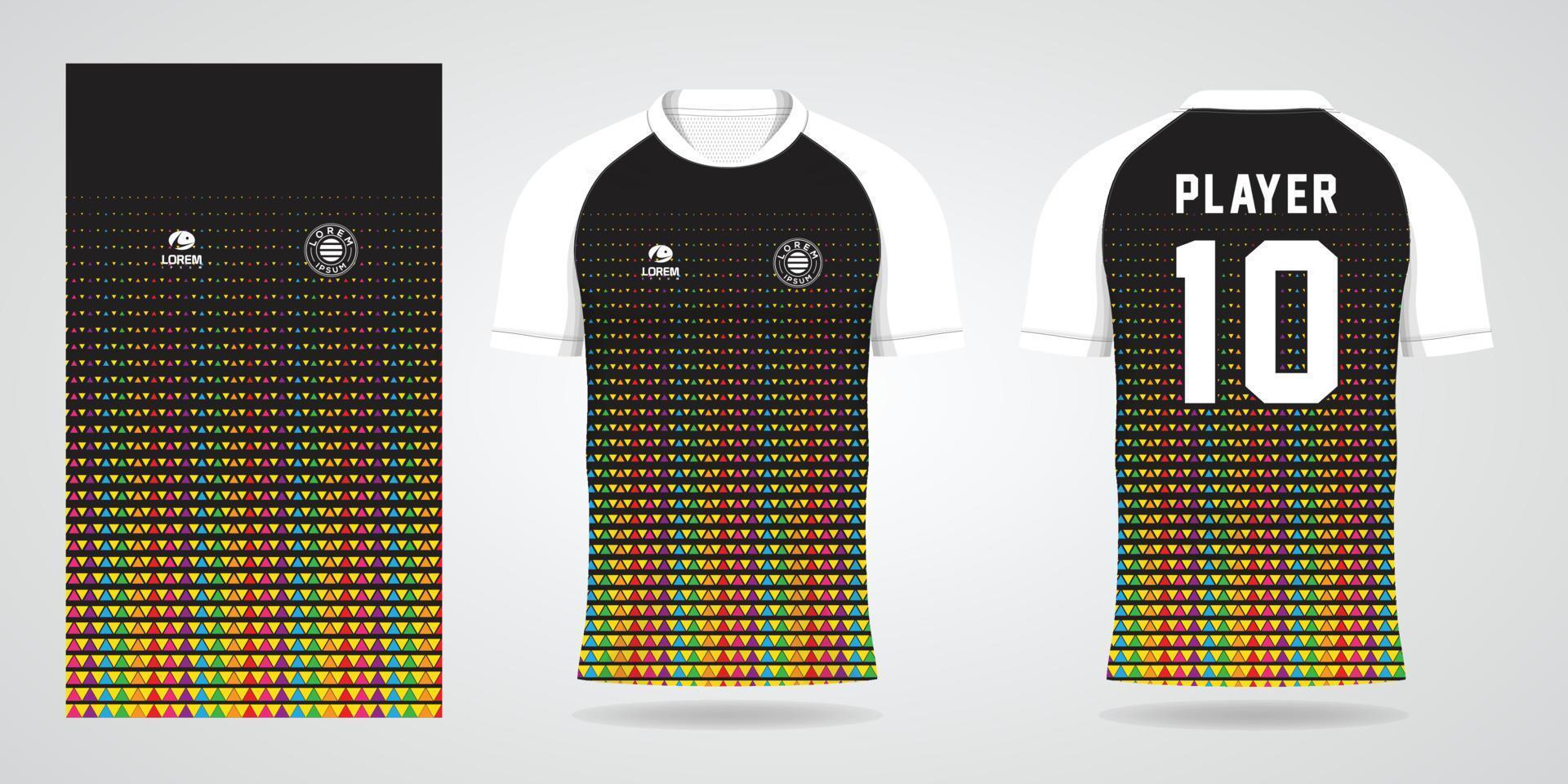 bunte Fußball-Trikot-Sport-Design-Vorlage vektor